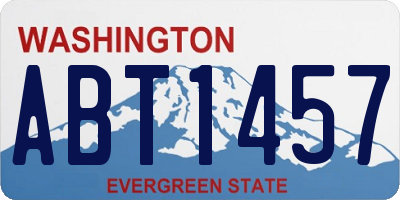 WA license plate ABT1457