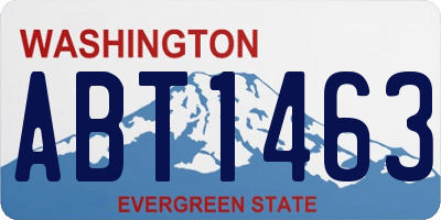 WA license plate ABT1463