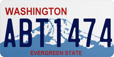 WA license plate ABT1474