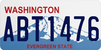 WA license plate ABT1476