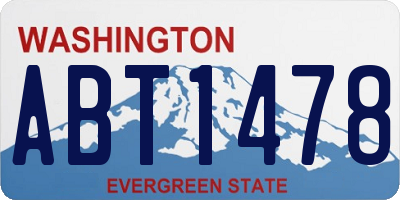 WA license plate ABT1478