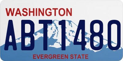 WA license plate ABT1480