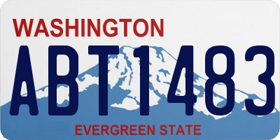WA license plate ABT1483