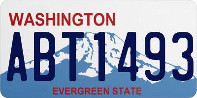 WA license plate ABT1493