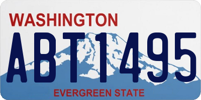 WA license plate ABT1495
