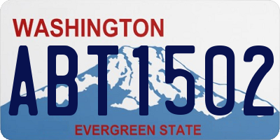 WA license plate ABT1502