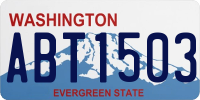 WA license plate ABT1503