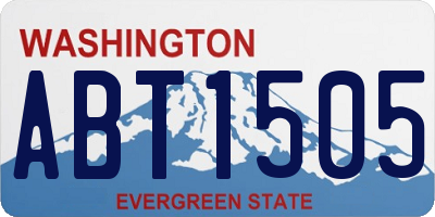 WA license plate ABT1505