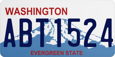 WA license plate ABT1524