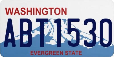 WA license plate ABT1530