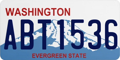 WA license plate ABT1536