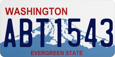 WA license plate ABT1543