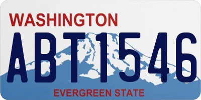 WA license plate ABT1546