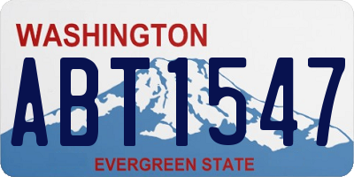 WA license plate ABT1547