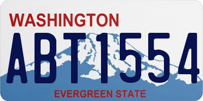 WA license plate ABT1554