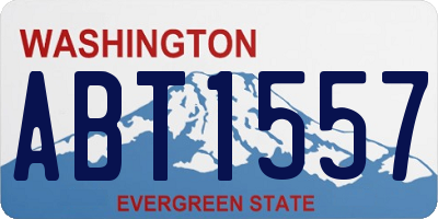 WA license plate ABT1557