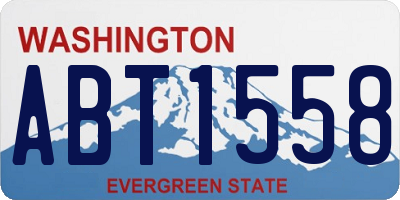 WA license plate ABT1558