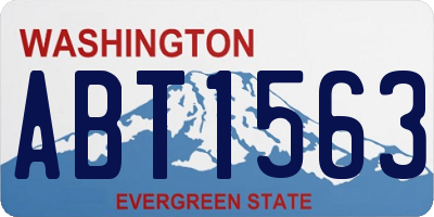 WA license plate ABT1563