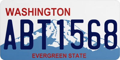 WA license plate ABT1568