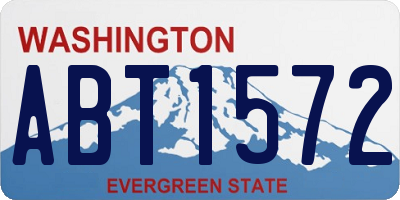 WA license plate ABT1572