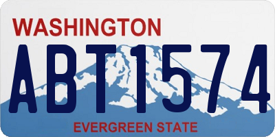 WA license plate ABT1574