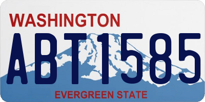 WA license plate ABT1585