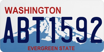 WA license plate ABT1592