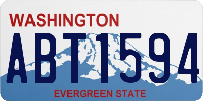 WA license plate ABT1594