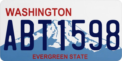 WA license plate ABT1598
