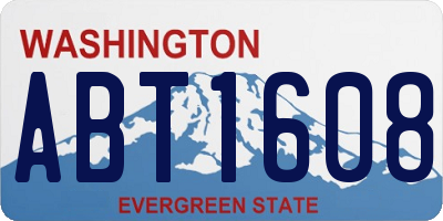 WA license plate ABT1608