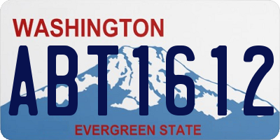 WA license plate ABT1612