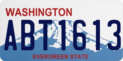 WA license plate ABT1613