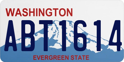 WA license plate ABT1614