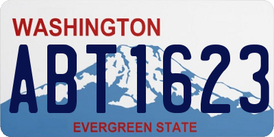 WA license plate ABT1623