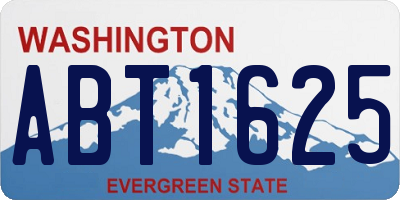 WA license plate ABT1625