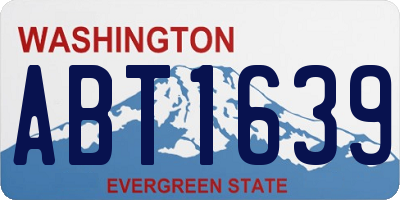 WA license plate ABT1639