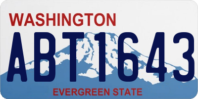 WA license plate ABT1643