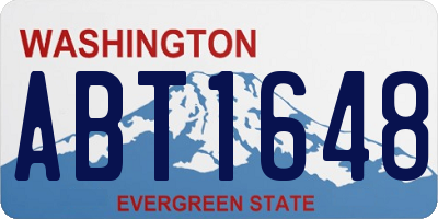 WA license plate ABT1648