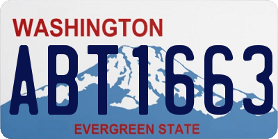 WA license plate ABT1663
