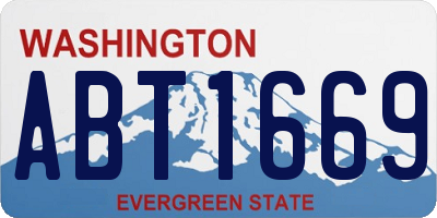 WA license plate ABT1669