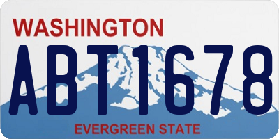 WA license plate ABT1678