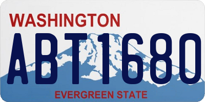 WA license plate ABT1680