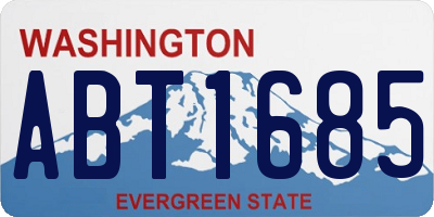 WA license plate ABT1685