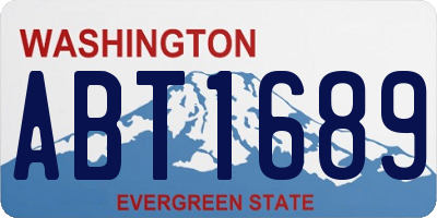 WA license plate ABT1689