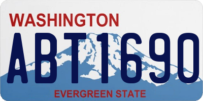 WA license plate ABT1690