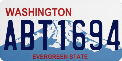WA license plate ABT1694