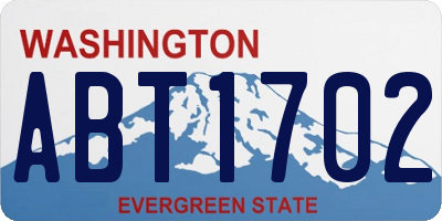 WA license plate ABT1702