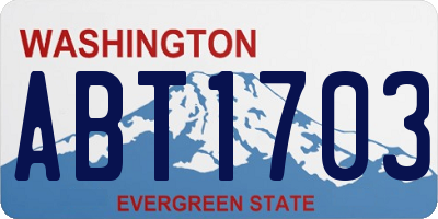 WA license plate ABT1703