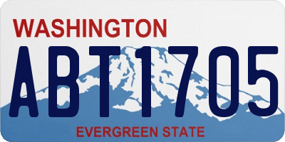 WA license plate ABT1705