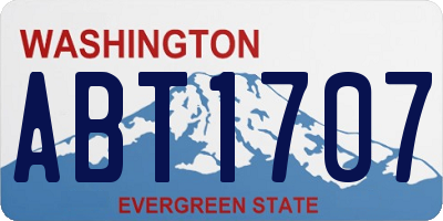 WA license plate ABT1707